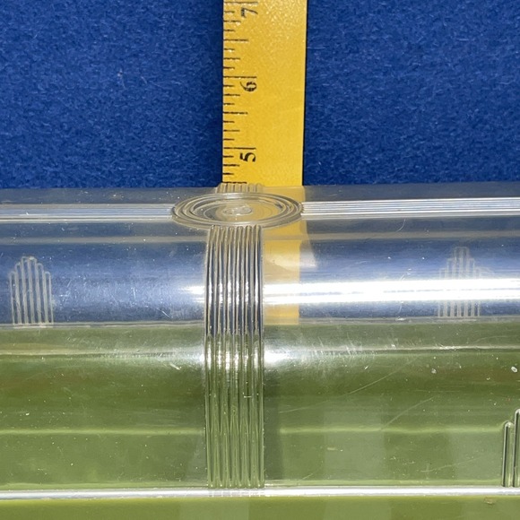 1950s Green Plastic Bread Box Retro Unbranded 11 1/2" X 5" - Picture 5 of 9